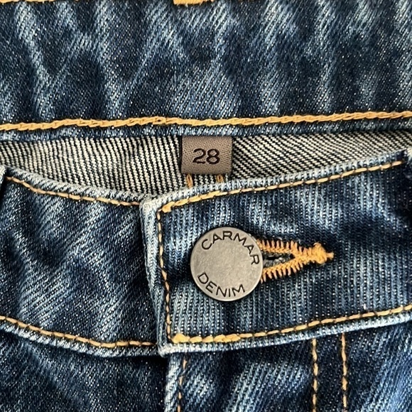 CARMAR Jeans Juliet Boyfriend Relaxed Fit High Rise Reflective Stripes Size 28 - Picture 9 of 13